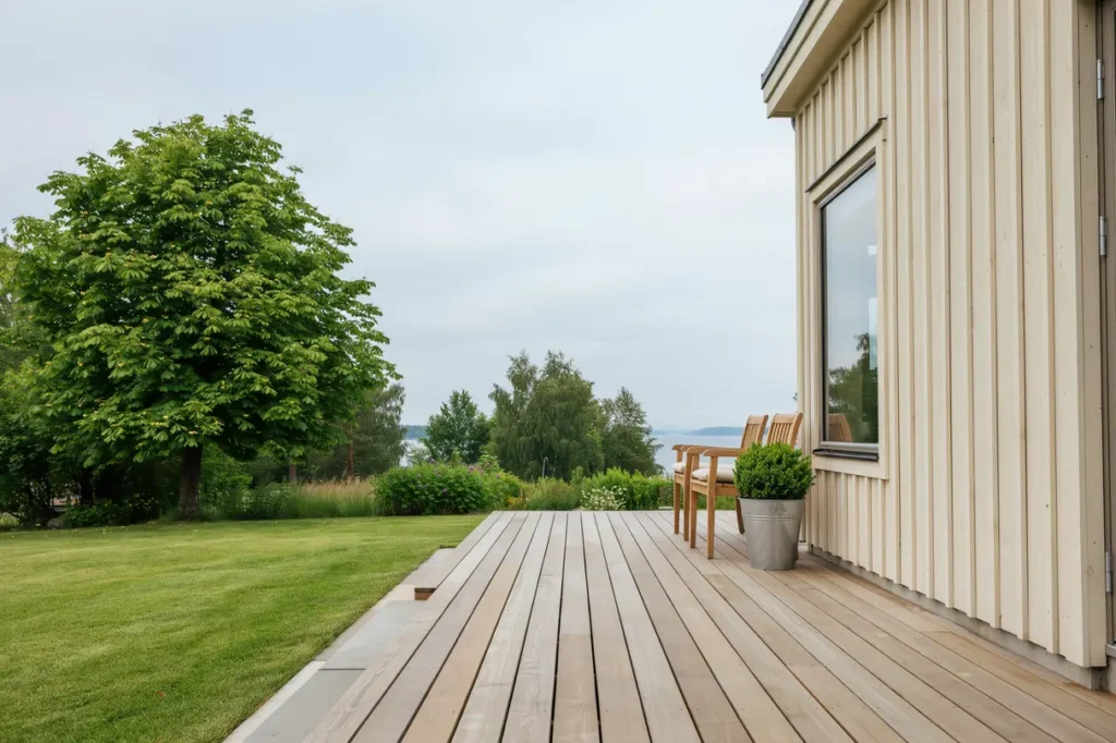 altanbygge med tryckimpregnerad trall i orminge saltsj boo