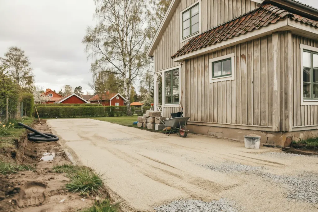 markarbete p tomten s skapar du r tt grund f r garageuppfart stenl ggning och h llbara utemilj er