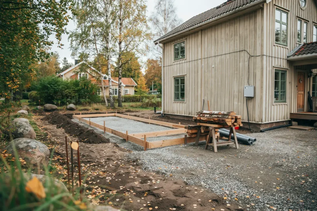 septemberprojekt f r huset s f rbereder du grunden inf r h stens garagebygge